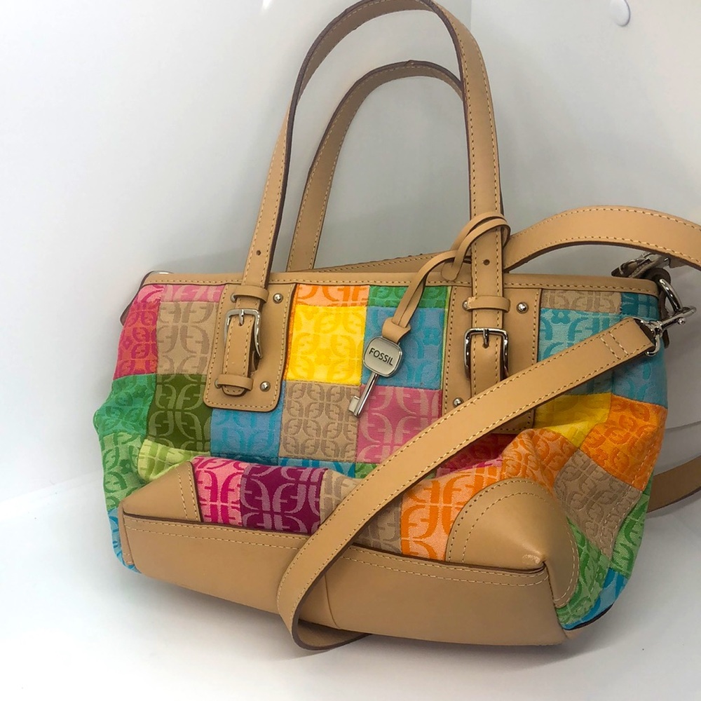 Fossil Multi-Color Patch Work Perfect For Spring … - image 2